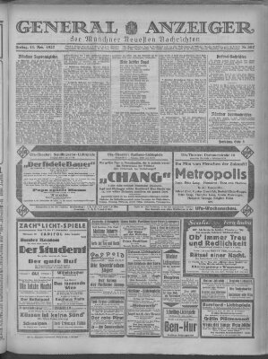 Münchner neueste Nachrichten Freitag 11. November 1927