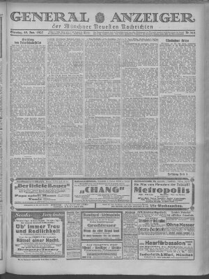 Münchner neueste Nachrichten Dienstag 15. November 1927