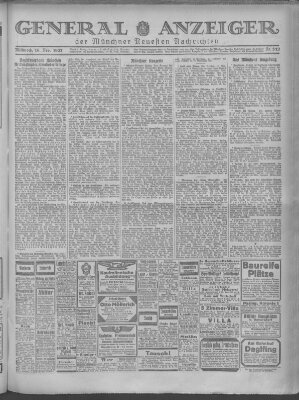 Münchner neueste Nachrichten Mittwoch 16. November 1927