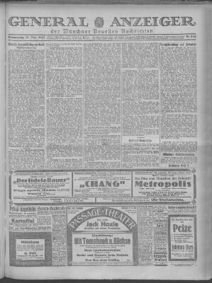 Münchner neueste Nachrichten Donnerstag 17. November 1927