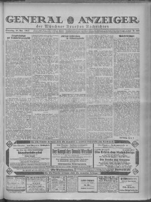 Münchner neueste Nachrichten Samstag 19. November 1927