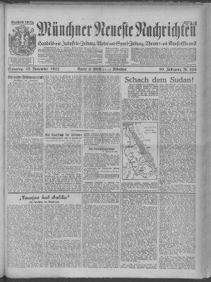 Münchner neueste Nachrichten Sonntag 27. November 1927
