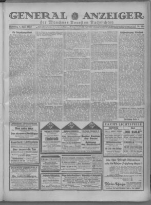 Münchner neueste Nachrichten Samstag 4. Juni 1927