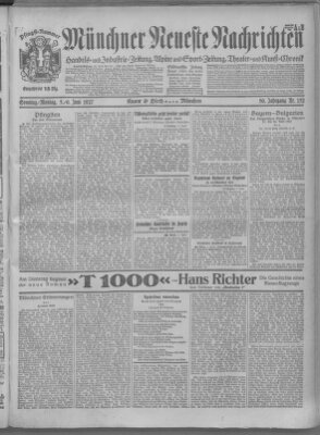 Münchner neueste Nachrichten Sonntag 5. Juni 1927