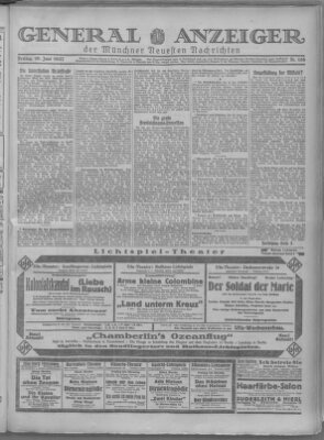 Münchner neueste Nachrichten Freitag 10. Juni 1927