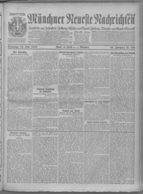 Münchner neueste Nachrichten Sonntag 12. Juni 1927