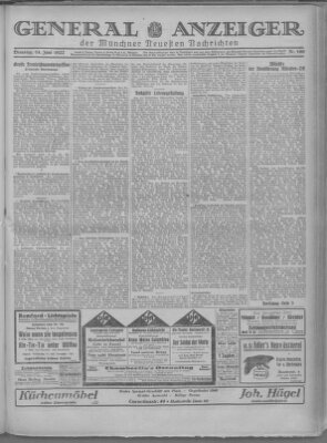 Münchner neueste Nachrichten Dienstag 14. Juni 1927