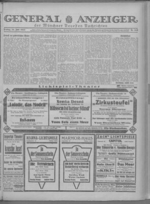 Münchner neueste Nachrichten Freitag 24. Juni 1927