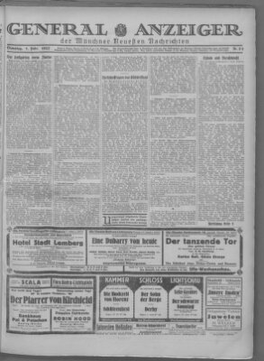 Münchner neueste Nachrichten Dienstag 1. Februar 1927