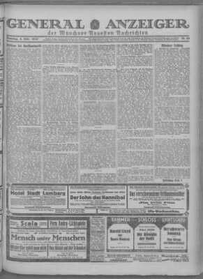 Münchner neueste Nachrichten Dienstag 8. Februar 1927