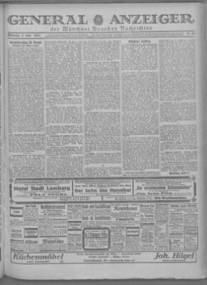 Münchner neueste Nachrichten Mittwoch 9. Februar 1927