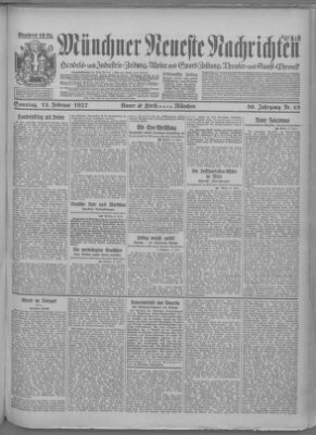 Münchner neueste Nachrichten Sonntag 13. Februar 1927