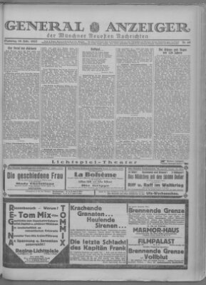 Münchner neueste Nachrichten Samstag 19. Februar 1927