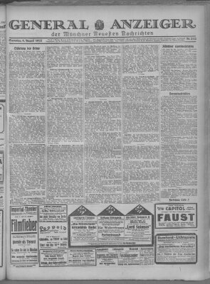 Münchner neueste Nachrichten Samstag 6. August 1927