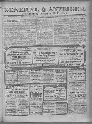 Münchner neueste Nachrichten Freitag 12. August 1927