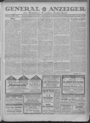 Münchner neueste Nachrichten Samstag 3. September 1927