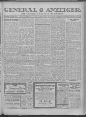 Münchner neueste Nachrichten Dienstag 13. September 1927