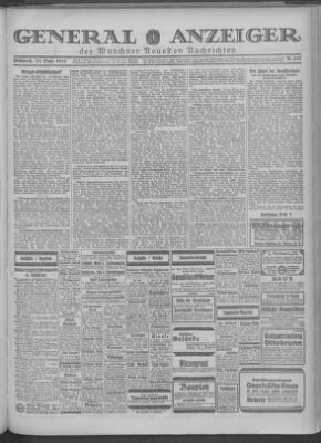 Münchner neueste Nachrichten Mittwoch 21. September 1927