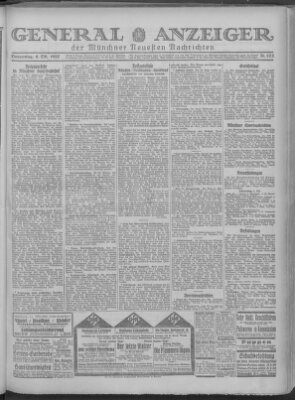 Münchner neueste Nachrichten Donnerstag 6. Oktober 1927