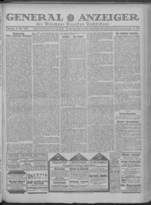 Münchner neueste Nachrichten Samstag 8. Oktober 1927
