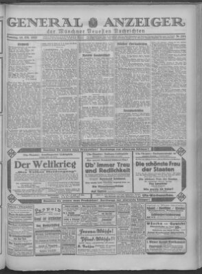 Münchner neueste Nachrichten Samstag 15. Oktober 1927