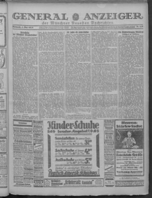 Münchner neueste Nachrichten Mittwoch 2. Mai 1928