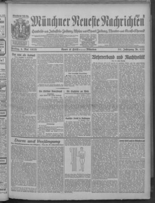 Münchner neueste Nachrichten Freitag 4. Mai 1928