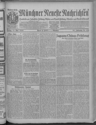 Münchner neueste Nachrichten Freitag 11. Mai 1928