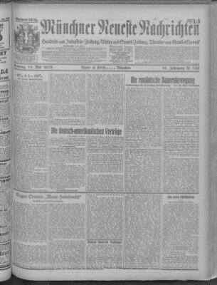 Münchner neueste Nachrichten Montag 14. Mai 1928