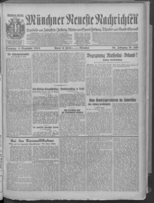 Münchner neueste Nachrichten Sunday 4. December 1927