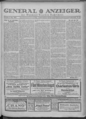 Münchner neueste Nachrichten Dienstag 6. Dezember 1927