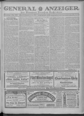 Münchner neueste Nachrichten Donnerstag 8. Dezember 1927