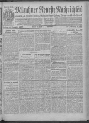 Münchner neueste Nachrichten Freitag 23. Dezember 1927