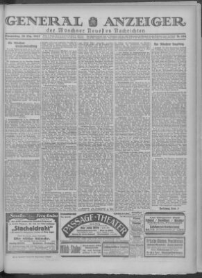 Münchner neueste Nachrichten Donnerstag 29. Dezember 1927