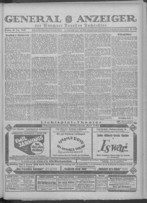 Münchner neueste Nachrichten Freitag 30. Dezember 1927