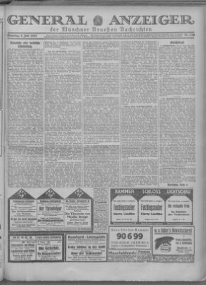 Münchner neueste Nachrichten Dienstag 5. Juli 1927