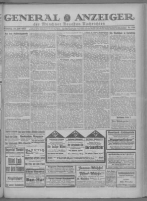 Münchner neueste Nachrichten Samstag 23. Juli 1927