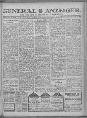 Münchner neueste Nachrichten Mittwoch 27. Juli 1927