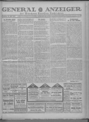 Münchner neueste Nachrichten Samstag 30. Juli 1927