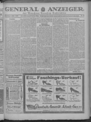 Münchner neueste Nachrichten Samstag 4. Februar 1928