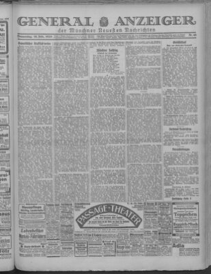 Münchner neueste Nachrichten Thursday 16. February 1928