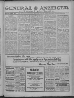 Münchner neueste Nachrichten Mittwoch 29. Februar 1928