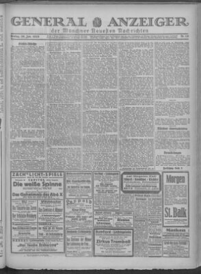 Münchner neueste Nachrichten Freitag 20. Januar 1928