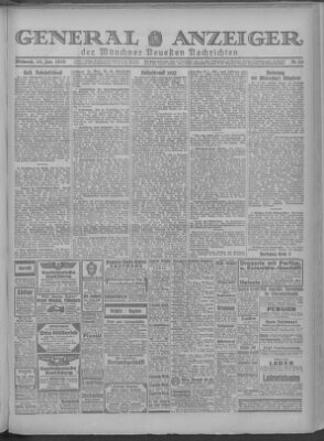 Münchner neueste Nachrichten Mittwoch 25. Januar 1928