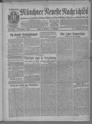 Münchner neueste Nachrichten Samstag 1. September 1928