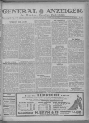 Münchner neueste Nachrichten Donnerstag 27. September 1928