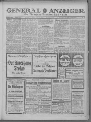 Münchner neueste Nachrichten Donnerstag 3. April 1924