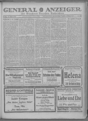 Münchner neueste Nachrichten Freitag 11. April 1924