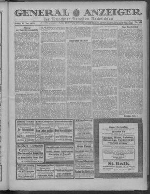 Münchner neueste Nachrichten Freitag 30. November 1928