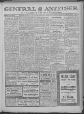 Münchner neueste Nachrichten Freitag 7. Dezember 1928